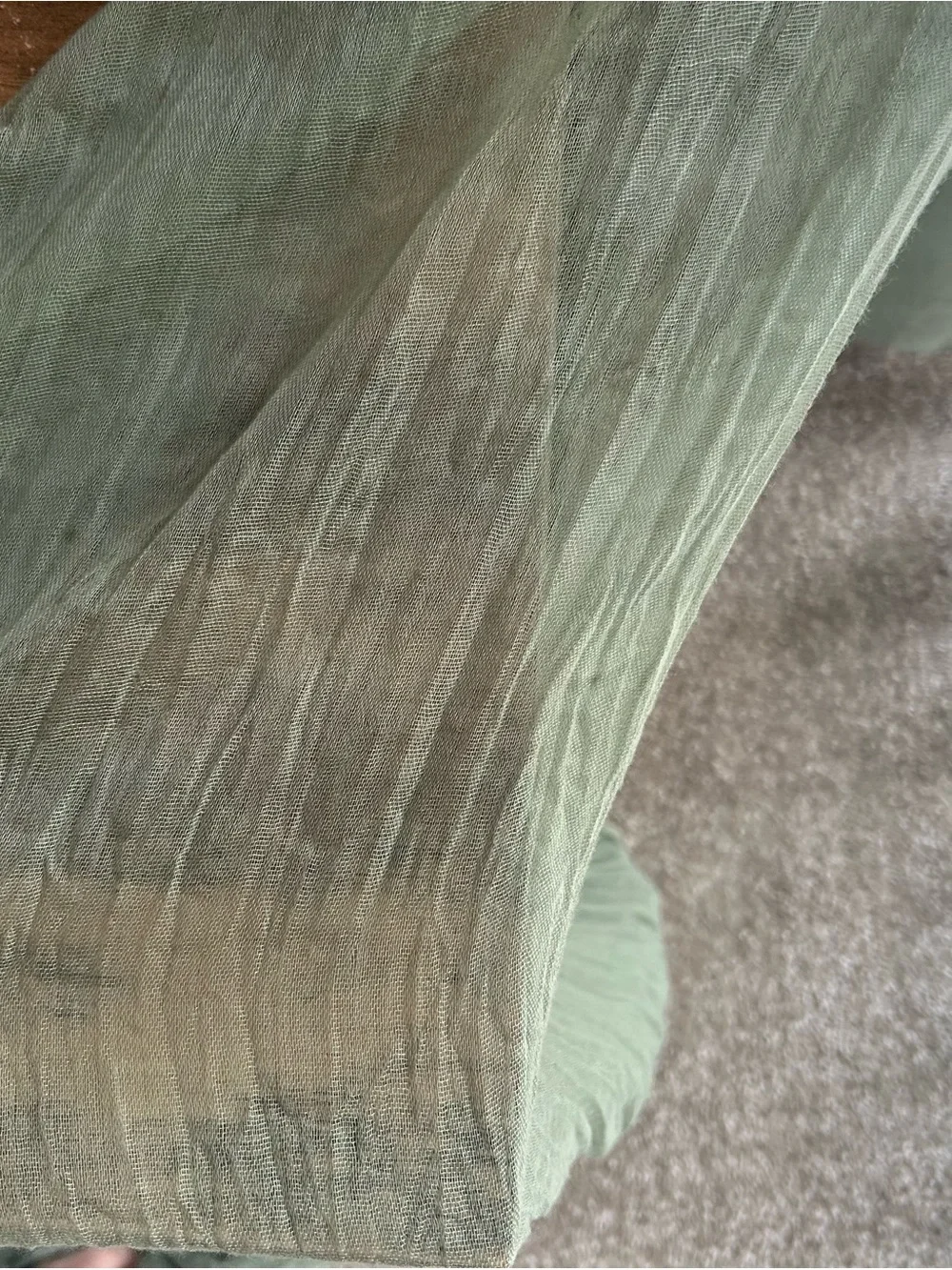 Sage Green Cheesecloth Table Runners